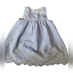 Bonnie Jean Blue Stripe Dress 3T